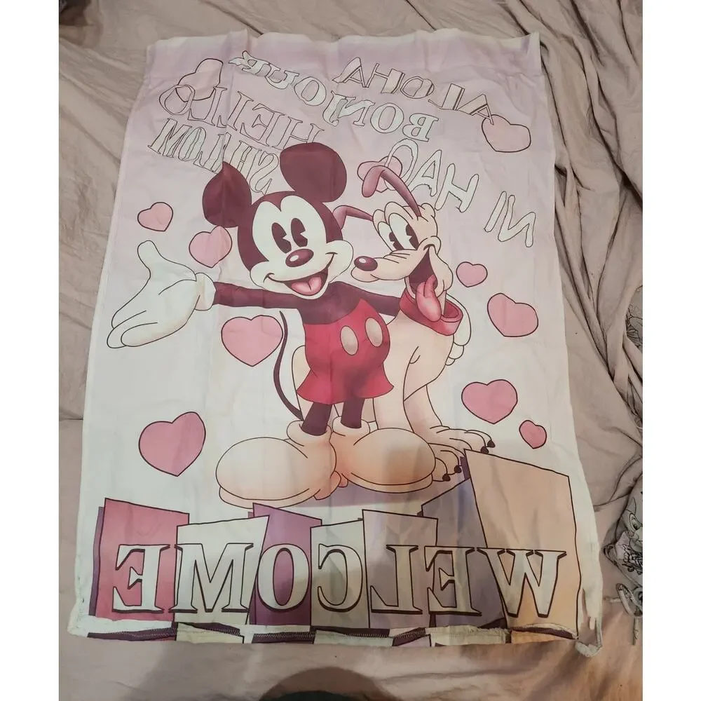 Disney Hamilton Collection Welcome Flag Banner Mickey Pluto 40